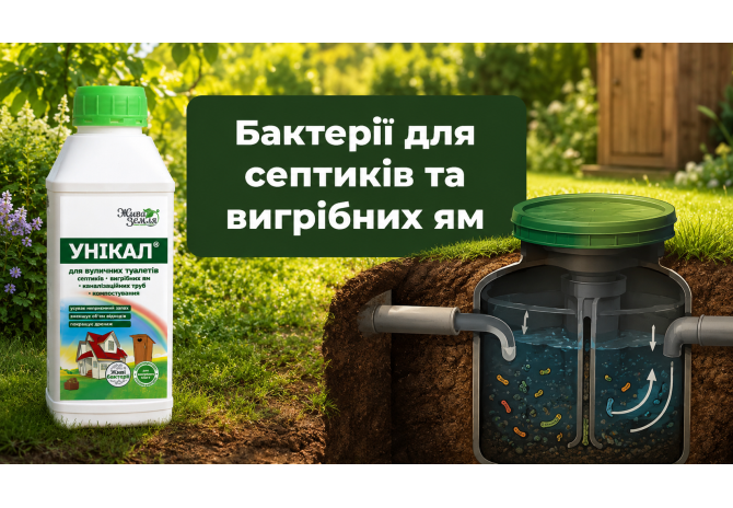 Бактерії для септиків та вигрібних ям УНІКАЛ