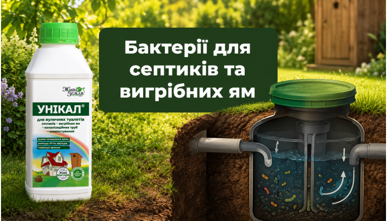 Бактерії для септиків та вигрібних ям УНІКАЛ