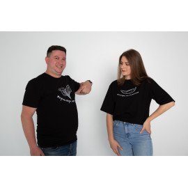 Футболка чорна чоловіча "Приклади мене", S-XXL
