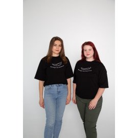 Футболка чорна жіноча "Гостра та пікантна", S-XXL