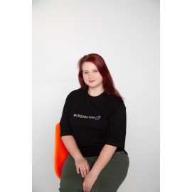 Футболка чорна жіноча "Organiчна", S-XXL
