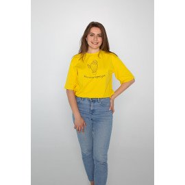 Футболка жовта жіноча "Колюча красуня", S-XXL