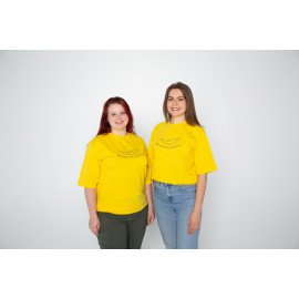 Футболка жовта жіноча "Гостра та пікантна", S-XXL