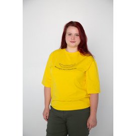 Футболка жовта жіноча "Гостра та пікантна", S-XXL